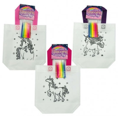 Colour in Unicorn Canvas Bag